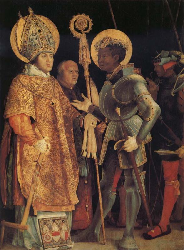 Grunewald, Matthias The Meeting of St Erasmus and St Maurice Norge oil painting art